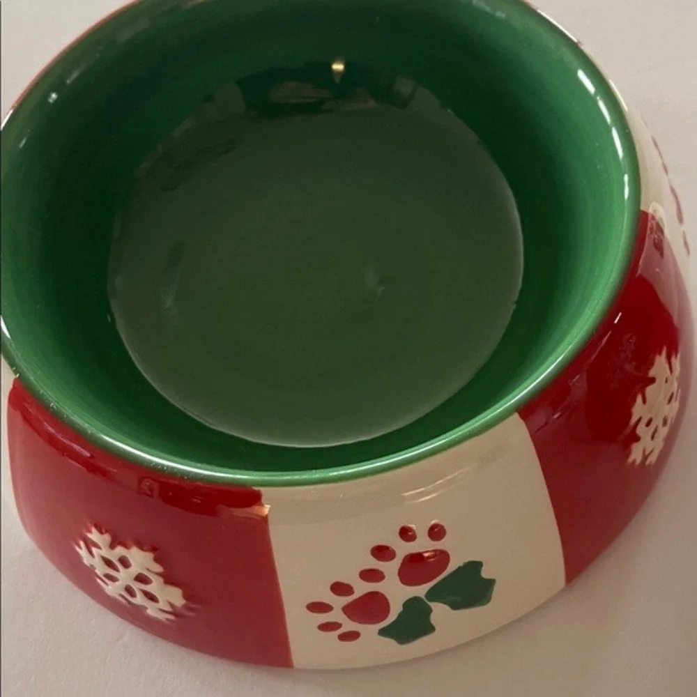 Woof Holiday Set of 2 Pet‎ Dog Bowls NEW